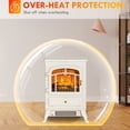 thumbnail image 5 of HOMCOM Electric Fireplace Heater, Fireplace Stove with Realistic LED Flames and Logs, and Overheating Protection, 725W/1450W, Beige, 5 of 9
