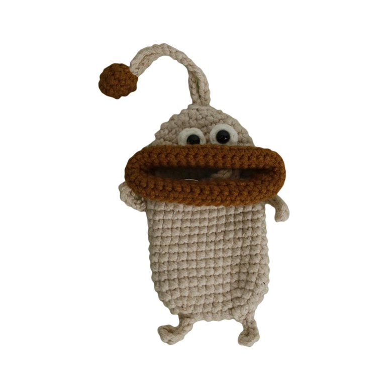Fairnull Cartoon Key Case Sausage Mouth Hand-Woven Knitting Anti