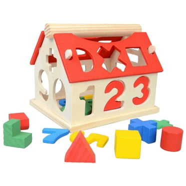 RUIG Wooden Puzzle Building Block Toys, Large Wooden Building Blocks Set - Educational Preschool Learning Toys, Toddler Blocks Toys for 3  Year Old Boy and Girl Gifts