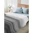 thumbnail image 4 of Black White Ombre Queen Size Flat Sheet, Wrinkleproof & Fadeproof Cooling Flat Bed Sheet Only, Vintage Minimalism Abstract Stripes Breathable Soft Bedding Top Sheets 90 x 102 Inches, 4 of 8