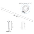 thumbnail image 2 of Stainless Steel Lanyard Cable with Eyelets 0.06" x 39" 1.5mm x 100cm Lock Security Wire Rope with Screws, 6 Pack, 2 of 6