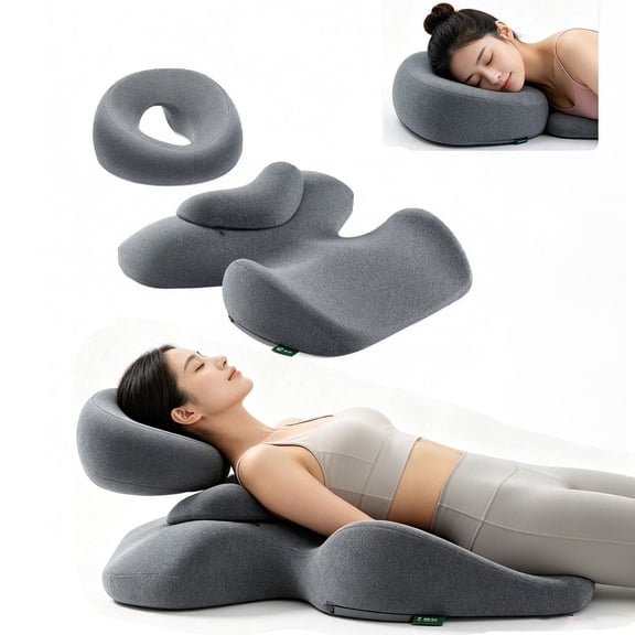 Liwantech Face Down Pillow for Massage & Sleeping, Breast Support Pillow with Removable Cover, Ergonomic Chest & Face Cushion Set for Spa & Home Use