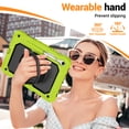 thumbnail image 4 of for Samsung Galaxy Tab S10 Lite/S10 FE/S9 FE/S9 Case 11 inch, 360 Rotating Shockproof Cover with Stand, Handle, Shoulder Strap (SM-X520/X510/X710), Lime, 4 of 7