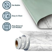 Instant Granite Countertop Vinyl Laminate Sheet | Peel & Stick | Durable Self-Adhesive Paper Roll Resists Heat, Stains, Water | Kitchen & Bath | 36” x 72” (3 x 6) | Marble Design | Gray