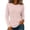 Beige, variant on Women’s Crew Neck Waffle Long Sleeve Top, Ladies Soft Thermal Casual Pullover Sizes S-3XL
