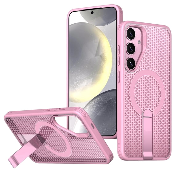 Allytechgroup Kickstand Hard Shell Rugged Cell Phone Case with 1 x Phone Case for Samsung Galaxy A36 5G, Pink