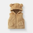 thumbnail image 2 of Veste pour Enfants, Veste d'Hiver Décontractée Sans Manches à Capuche avec Fermeture Éclair Doublée en Polaire Chaude, Veste d'Hiver pour Enfants, 2 of 5