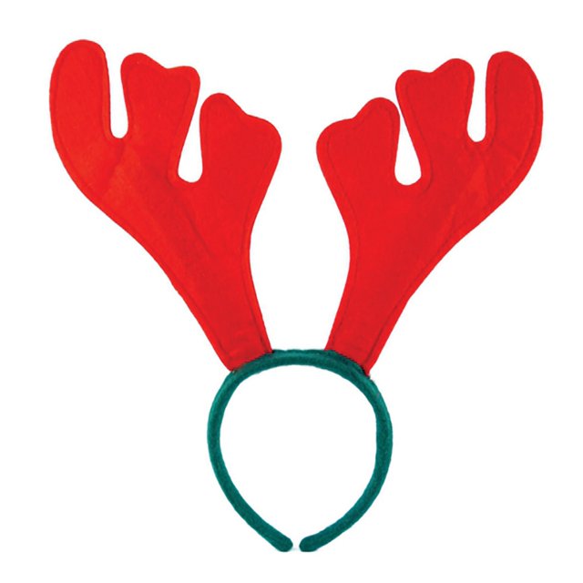 Bristol Novelty - Cinta del Pelo Diseño Cornamenta de Reno (Rojo, Verde)