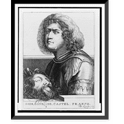 Historic Framed Print, Giorgone de Castel Franco.De Larmessin Sculp., 17-7/8" x 21-7/8"