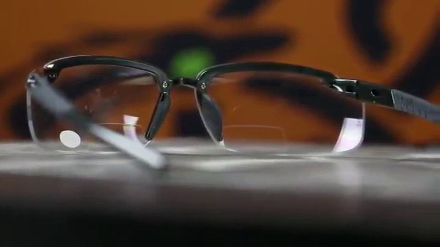ES5, Safety Glasses, Anti-Scratch, Amber Lens, Brown Frame, Half-Frame, Polarized 291113