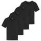 thumbnail image 1 of UNCOVER by SCHIESSER Camiseta para Hombre 4-pack - Cuello en V Negro M (Medium), 1 of 4