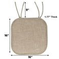 thumbnail image 3 of Herringbone Memory Foam 16 x 16 Chair Pad With Ties Taupe 2 Pack, 3 of 3