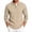 (Fashion 36)Khaki, variant on Aimik Polo Shirts for Men Long Sleeve Ribbed Texture Button Placket Casual Solid Shirts Fall Winter Lightweight Cozy Collared Tops