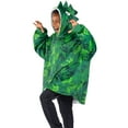 thumbnail image 6 of Bare Homey Plush Sherpa Wearable Blanket - Fluffy & Soft - Lightweight - Kids, Dinosaur, 6 of 9