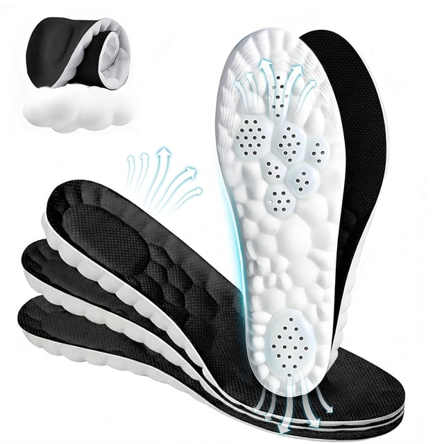 Plantillas BOOTMOON 4D Cloud para aumentar la altura, PU suave, 3 pares