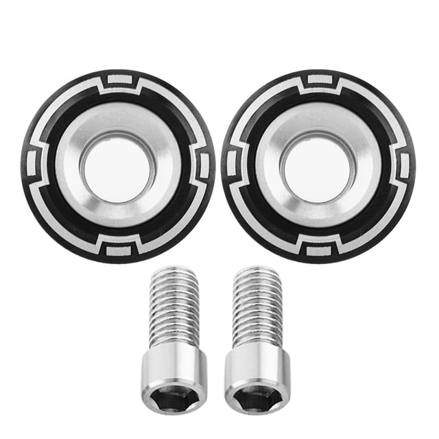Un par de tornillos profesionales para motocicleta de 8 mm, accesorios para tuercas de moto (plateado)