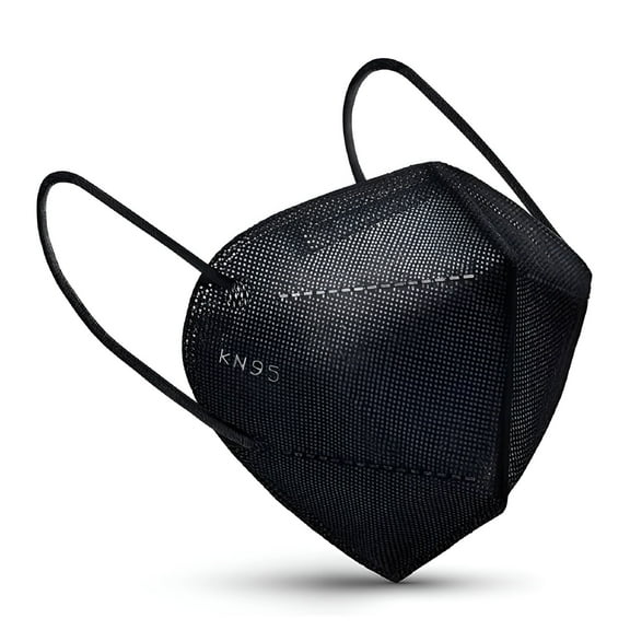 XIRQI Disposable Black KN95 Face Masks,5-Layer,10 Pieces,≥95% Filter Efficiency