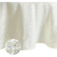 thumbnail image 1 of Elrene Home Fashions Poinsettia Élégance Jacquard Noël/fête Imperméable Résistant aux Taches Nappe de Salle à Manger, 60"X84 Pouces Ovale, Ivoire, 1 of 7