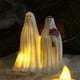 thumbnail image 1 of Figurita de novio fantasma de resina con luces LED - Decoración de mesa de Halloween, adorno luminoso de 3,85", 1 of 7