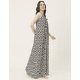 thumbnail image 3 of Moomaya Stylish Sleeveless Ikat Halter Neck A-Line Rayon Dress - Beachwear, 3 of 9