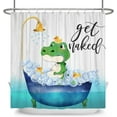thumbnail image 6 of Get Naked Frog Shower Curtains for Kids Bathroom Funny Animal Raining Frog Cute Duck Bathtub Decorative Cloth Waterproof Fabric Polyester Shower Curtain Sets with Hooks, 72x72 Inch, 6 of 6