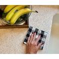 thumbnail image 5 of Black Buffalo Check Kitchen Towels And Dishcloths Set White and Black Plaid 100% Cotton 8 Piece, 5 of 10