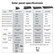 LVYUAN 300W Solar Panel Foldable Solar Panel Charger with Adjustable Kickstands Portable Waterproof IP67 22.5% High Efficiency for RV, Camping, Home, Outdoor, Power Station, off Grid