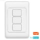 thumbnail image 1 of Apagador Inteligente Wifi On/off 3 Botones Alexa Google Tuya A30 Duosmart, 1 of 6
