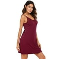 thumbnail image 5 of Fanient Mini Nightgowns for Women Lightweight Lounge Nightshirt Full Slips Spaghetti Strap Sleep Dress, 5 of 6