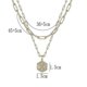 thumbnail image 2 of Double Layer Clavicle Chain Women's Letter Pendant, Gold Geometric Choker--K-Product code 36650 K, 2 of 5