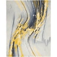 thumbnail image 2 of Nourison  Prismatic Modern Abstract Gold Watercolor Area Rug 3'9" x 5'9" - Grey/Gold - Rectangle, 2 of 5