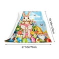 thumbnail image 6 of Tyidzon Easter Blanket Spring Bunny Rabbit Eggs Soft Flannel Colorful Decorative Throw Blanket for Easter Home Couch Sofa Bed Room Holiday Gift, 28 X 39 Inch, 6 of 6