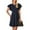 Navy Blue, variant on DOKOTOO Women's Ruffle Sleeve Cocktail Dress - Spring Summer High Waist Crewneck Flowy A Line Mini
