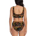 thumbnail image 3 of Wukai Chicken Rooster Women's Bikini Set Two Piece,wimsuit High Waisted V Neck Twist Front Adjustable Spaghetti Straps Bathing Suit-Medium, 3 of 7