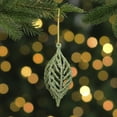 thumbnail image 2 of 6.5" Green 3-D Glittered Iron Wire Finial Christmas Ornament, 2 of 3