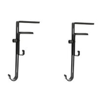 LanSuare 2Pcs Christmas 2-in-1 Fireplace Stocking and Garland Hanger, No Drilling Adjustable Christmas Mantle Hanger with Dual Hooks, No Drill, for Christmas Stocking & Holiday Garland Decor