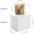 thumbnail image 2 of Spring Coffee Mug Gift Birthday Rose Vintage Floral Bird Letter Leaf Plants Aesthetic Pink And Brown Ceramic Collection Reusable lnsulated Office Outdoor Family Decorative Mug With Handles 11 Ounce, 2 of 5