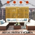 thumbnail image 4 of Metal Privacy Screen 72" H x 47" W,Outdoor Privacy Screens and Panels,Freestanding Decorative Privacy Screen for Patio Lawn Garden Deck Balcony,Privacy Fence Privacy Panel,3-Panel Outdoor Divider, 4 of 7