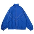 thumbnail image 3 of Chaqueta universitaria de Hip Hop para hombres y mujeres, abrigos cortavientos de bloque de Color de retazos de calle alta, chaquetas universitarias finas de moda, primavera y otoño, 3 of 5