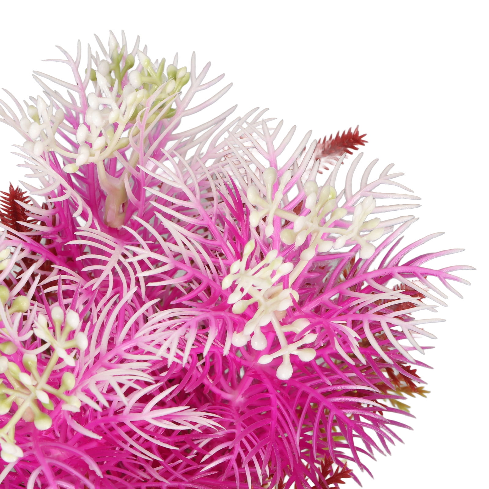 Rupoun 2pcs Artificial Aquarium Plants Silicone Flowers Resin Fish Tank Decoration Glow in the Dark Plant Ornament, 14.96 inches / 38 cm
