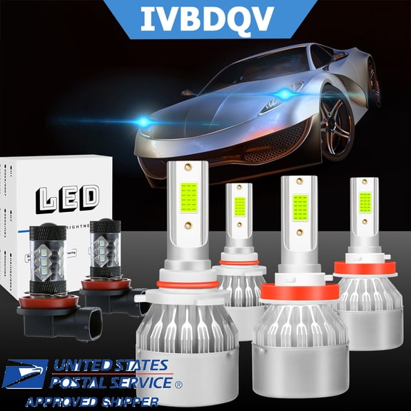 BULE LED Headlight For Honda Accord 2013-2015 LED Headlight Bulbs,9005 High H11 Low  H11 Fog Beam,6pcs