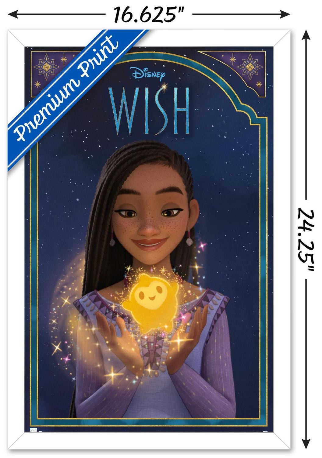 Disney Wish - Asha & Star Wall Poster, 22.375" x 34"