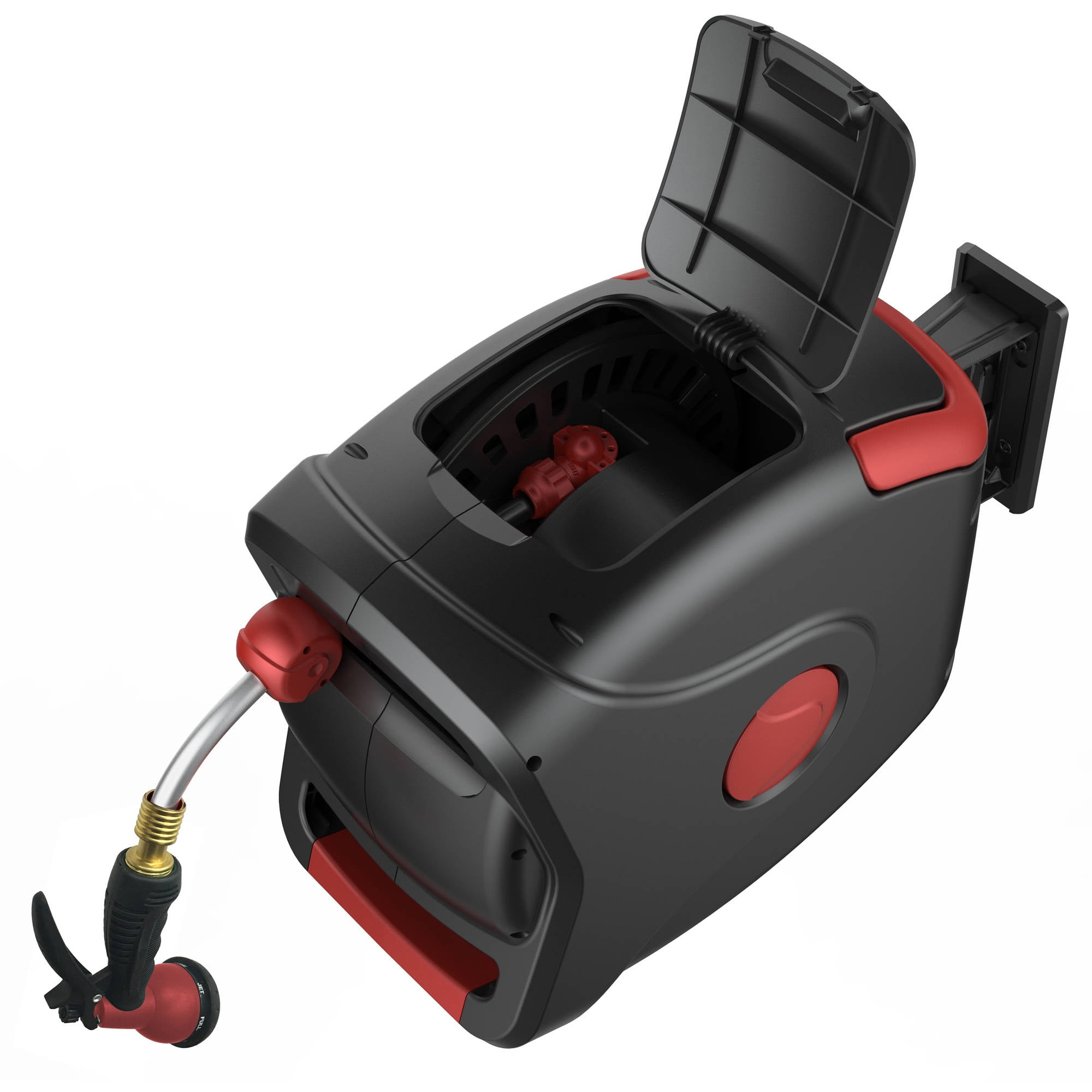 Gartenkraft 5 8" Xw Retractable Hose Reel with 15M 50' Hose, Hose Access Panel For... by