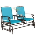 thumbnail image 1 of CoSoTower Patio Glider Rocking Chair 2 Person Outdoor Loveseat Rocker Garden Furniture Bench, Blue, 1 of 7