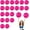 Mixed Rose Red, variant on 20 PCS Cheerleading Poms, 13.8inch Sports Dance for Sports Team Spirit Cheering with Finger Rings