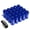 Blue, variant on J2 Engineering LN-T7-005-15-GD J2 Engineering 7075 -T6 Forged Aluminum M12x1.5 20Pcs 50mm Height Close -End Lug Nut Set w/Adapter Key (Gold)