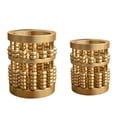 thumbnail image 6 of Decor Vase Gold Brass Pen Holders Mini Abacus Shaped Pencil Container Pot Widely Use Decorative Cylinder Makeup Brushes Cup Desk (small size), 6 of 7