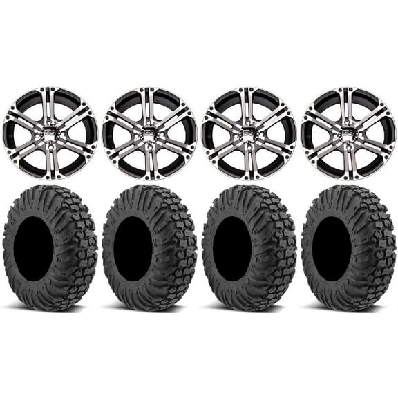 ITP SS212 14" Wheels Machined 28" MotoVator Tires Polaris RZR XP 1000 / PRO XP / Ranger XP 900/1000