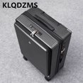 thumbnail image 2 of KLQDZMS 20 "24" 26 pulgadas PC multifuncional cremallera marco de aluminio equipaje apertura carga caja de viaje caja de contraseña maleta de embarque, 2 of 4