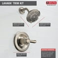 thumbnail image 4 of Delta Lahara Monitor 14 Series Shower Trim - T14238-SS - Stainless, 4 of 7